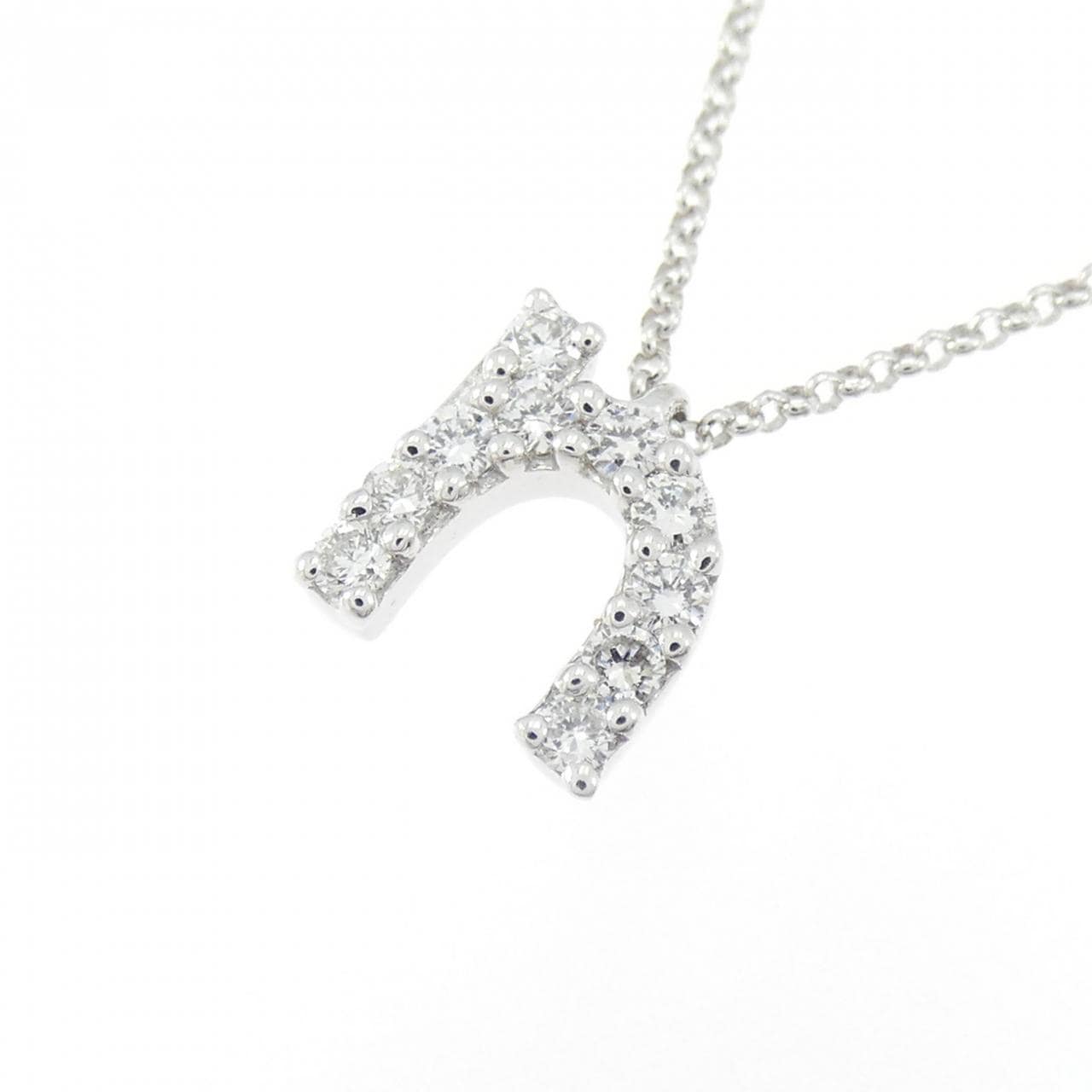 K18WG ダイヤモンド ネックレス 0.19CT