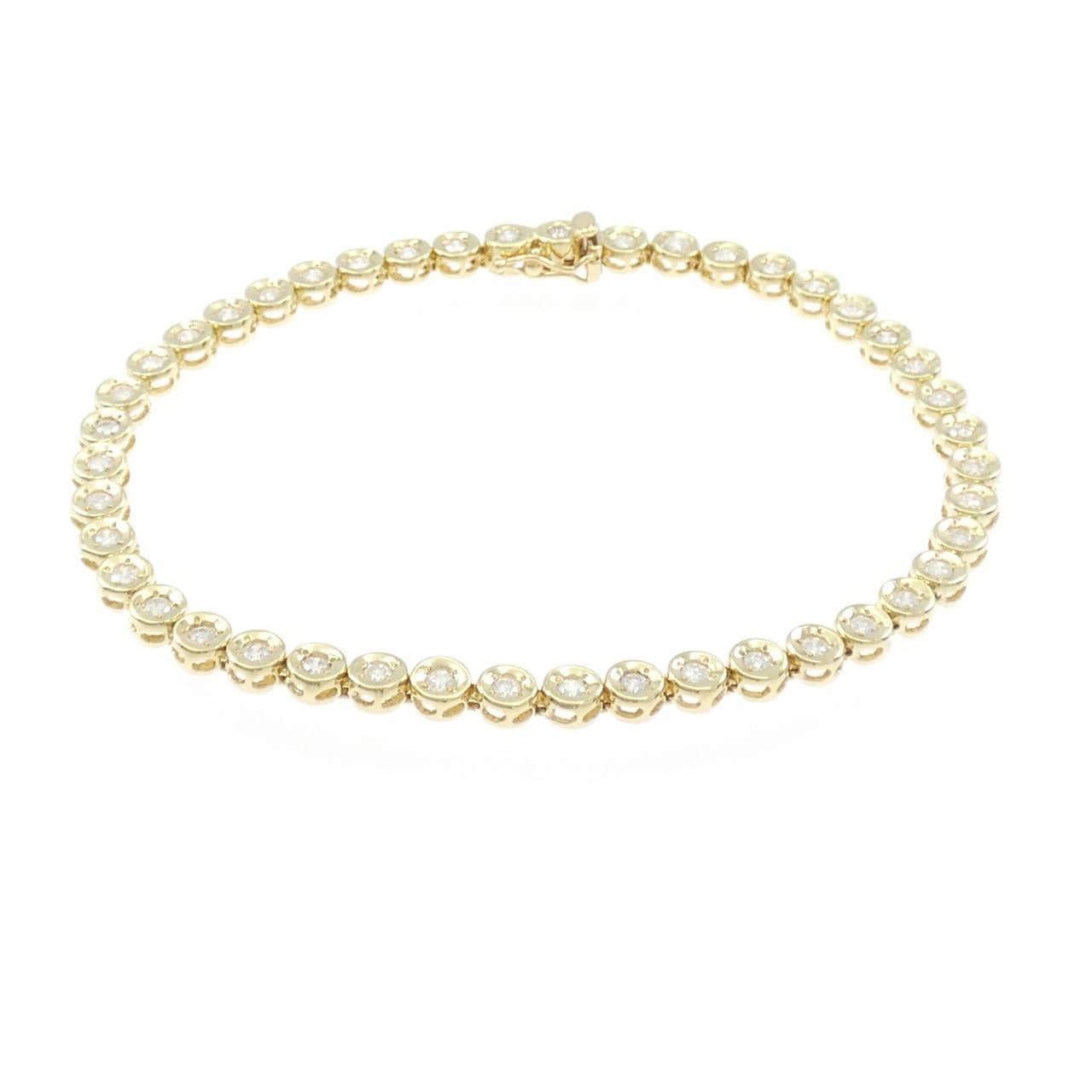 K18YG ダイヤモンド ブレスレット 1.18CT