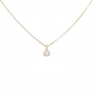 K18PG ソリティア ダイヤモンド ネックレス 0.10CT