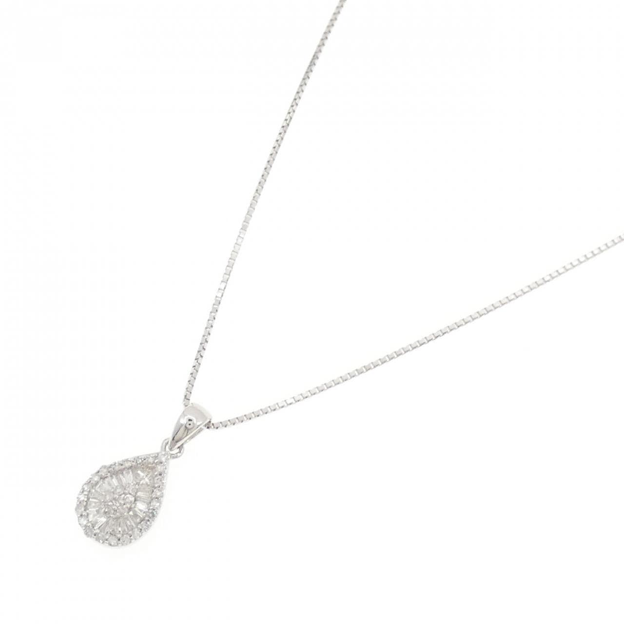 K18WG ダイヤモンド ネックレス 0.20CT