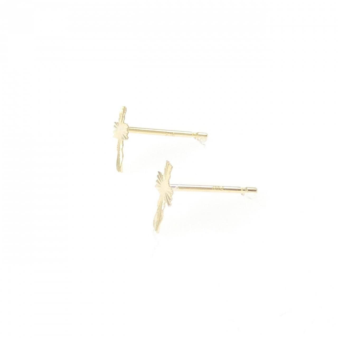 【新品】K18YG クロス ピアス