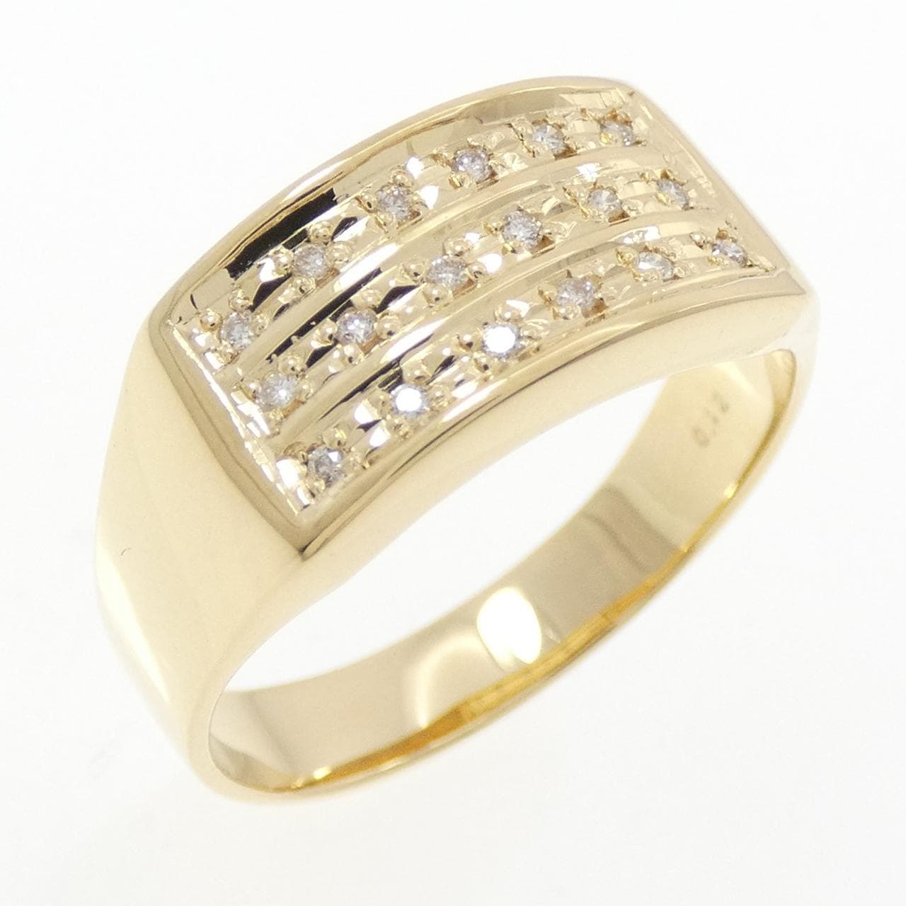 【新品】K18YG ダイヤモンド リング 0.12CT