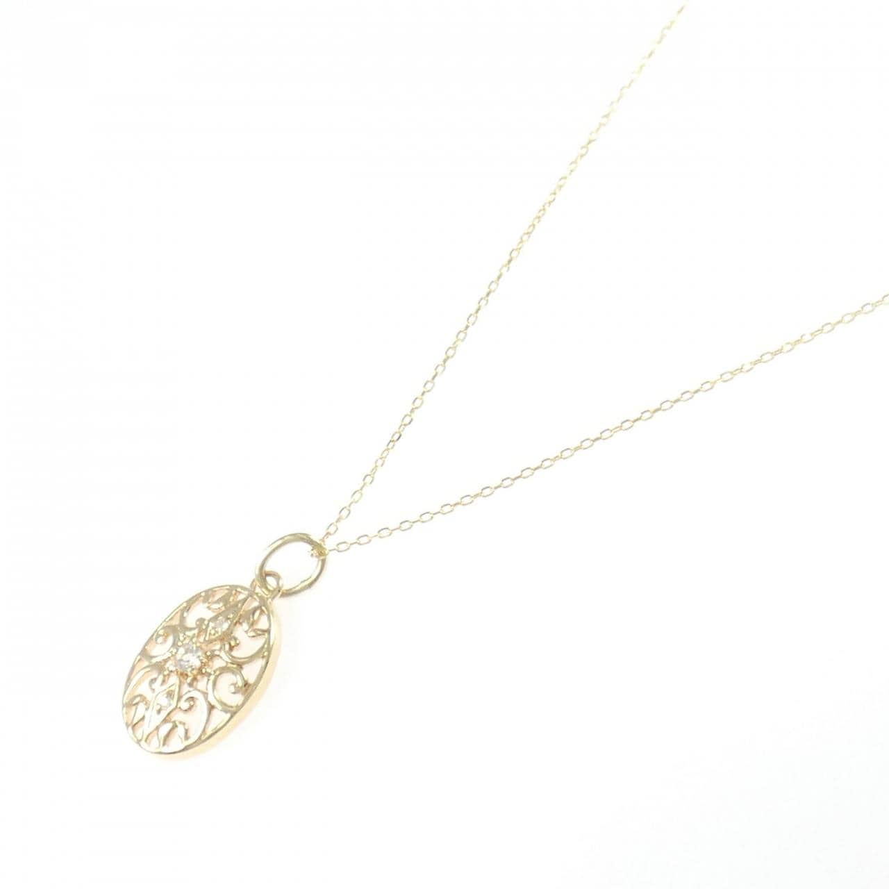 K10YG ホワイトトパーズ ネックレス