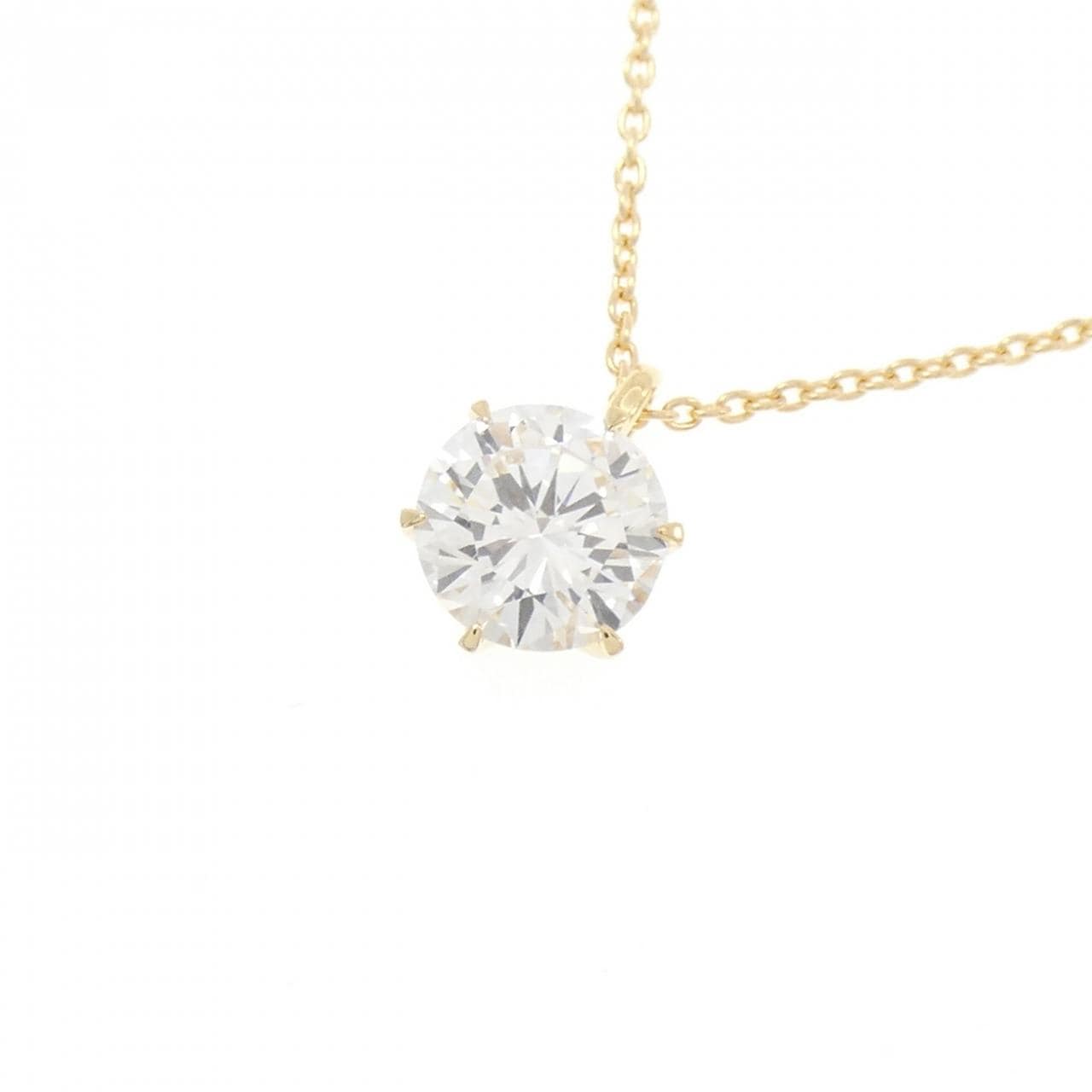 【リメイク】K18YG ダイヤモンド ネックレス 1.003CT F VS1 VG