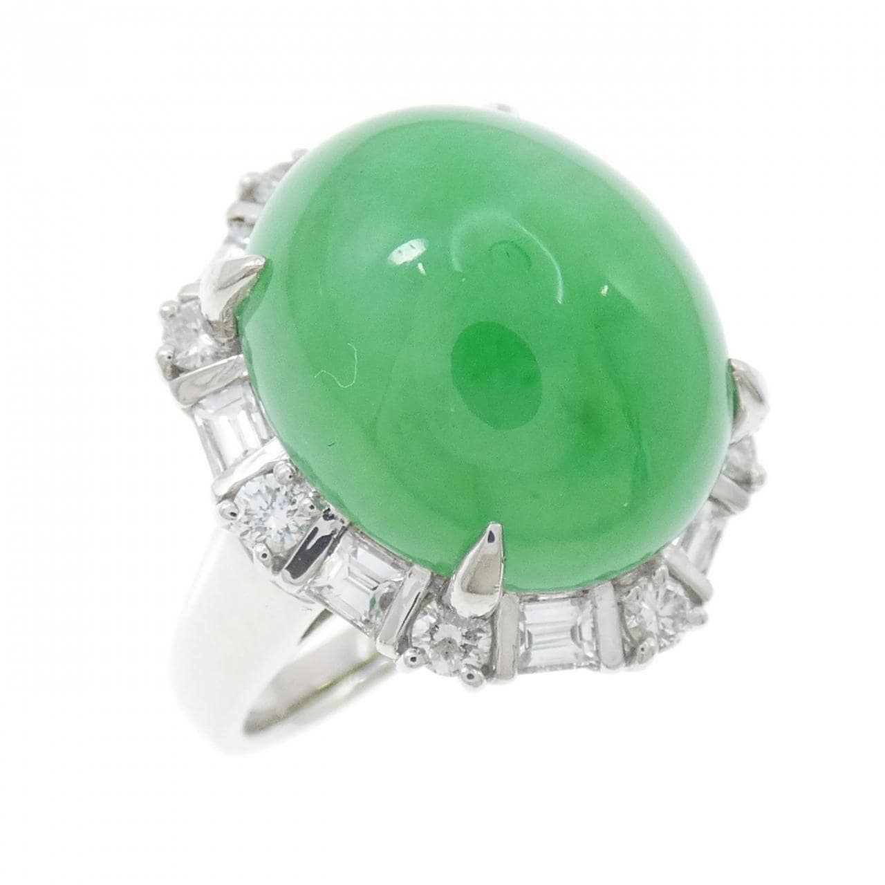 PT900 ヒスイ リング 16.25CT