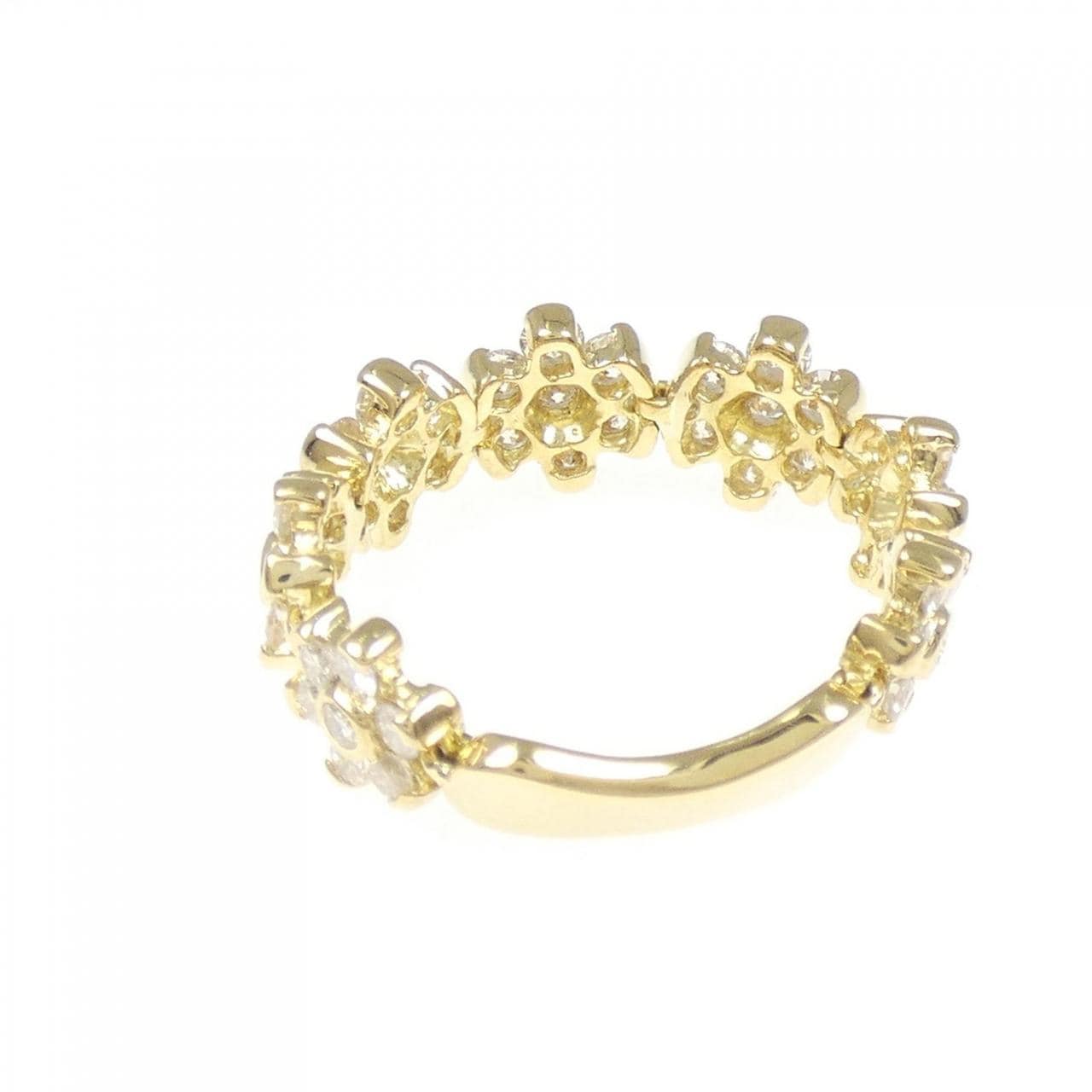 K18YG フラワー ダイヤモンド リング 1.50CT