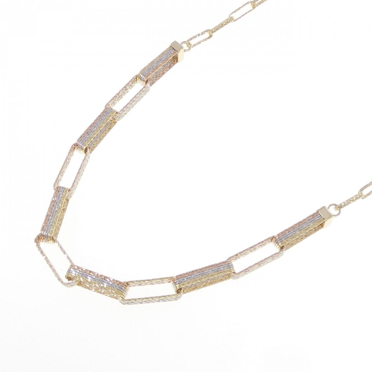 K18スリーカラー ネックレス