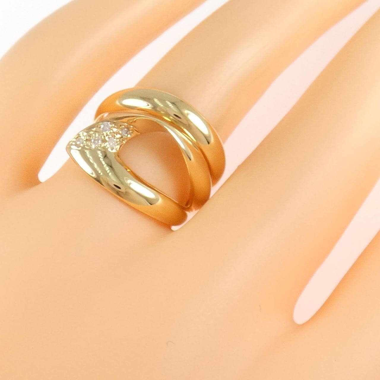K18YG ダイヤモンド リング 0.04CT