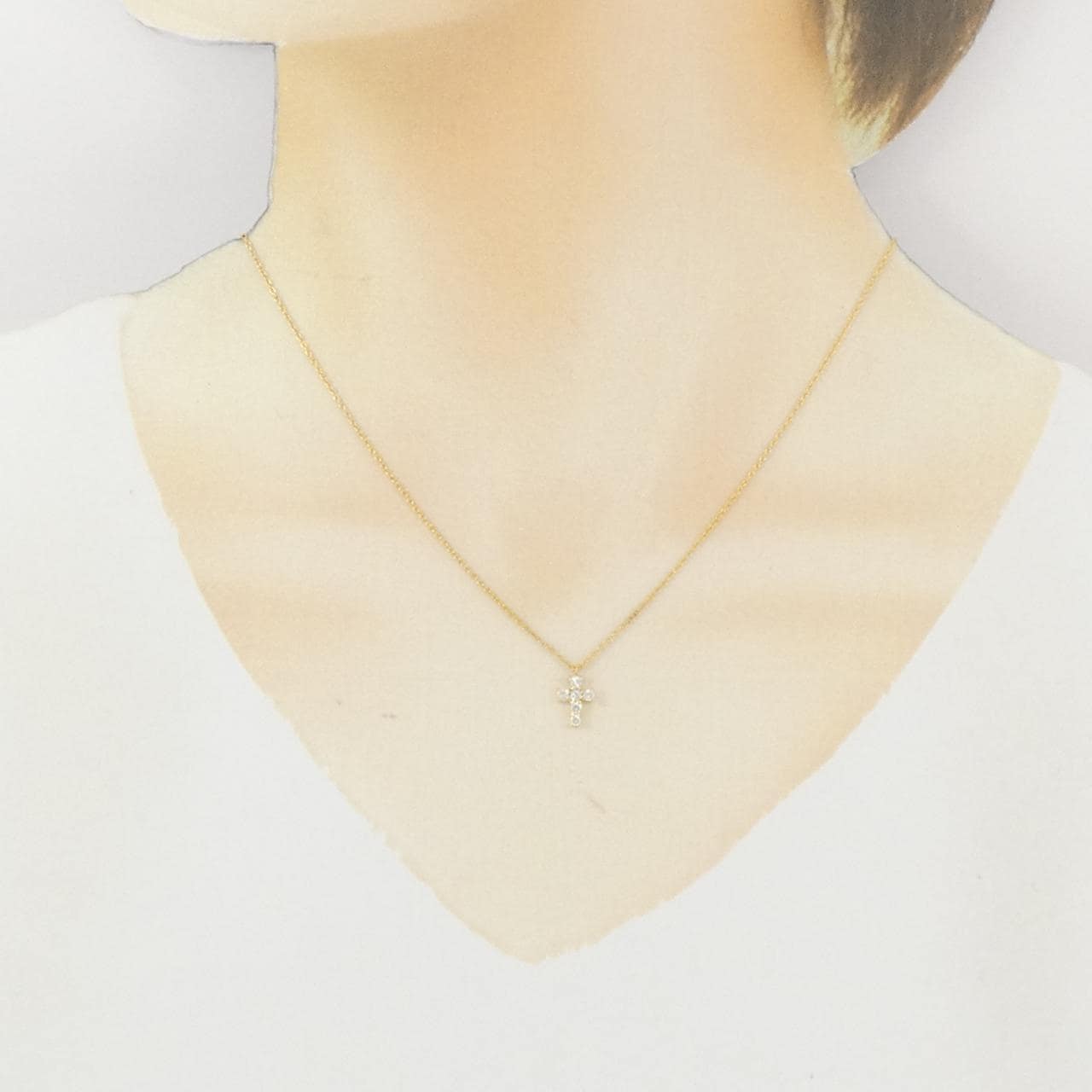 ヴァンドーム ダイヤモンド ネックレス 0.18CT