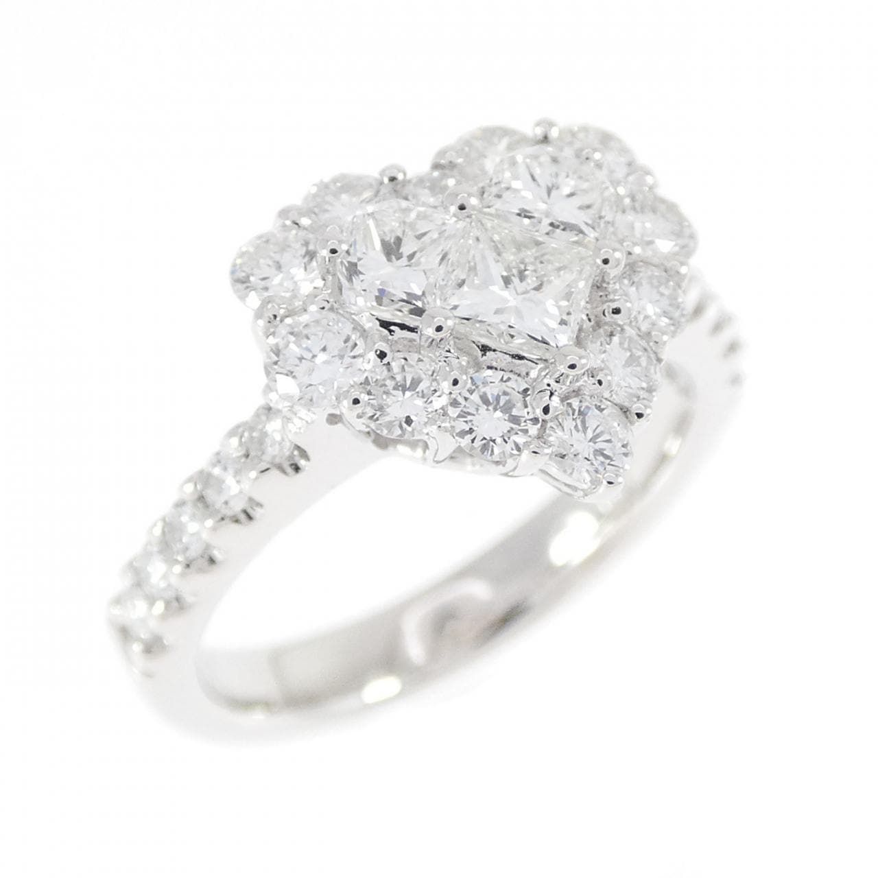 18KWG ハート ダイヤモンド リング 1.17CT