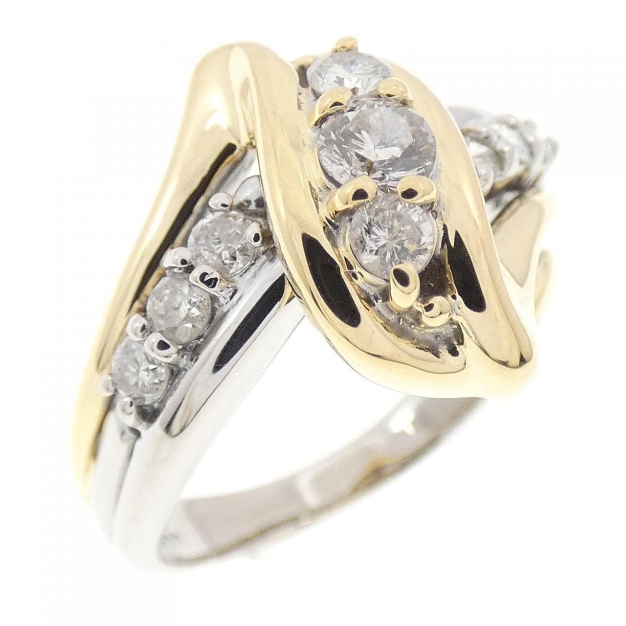 PT900/K18YG ダイヤモンド リング 0.50CT