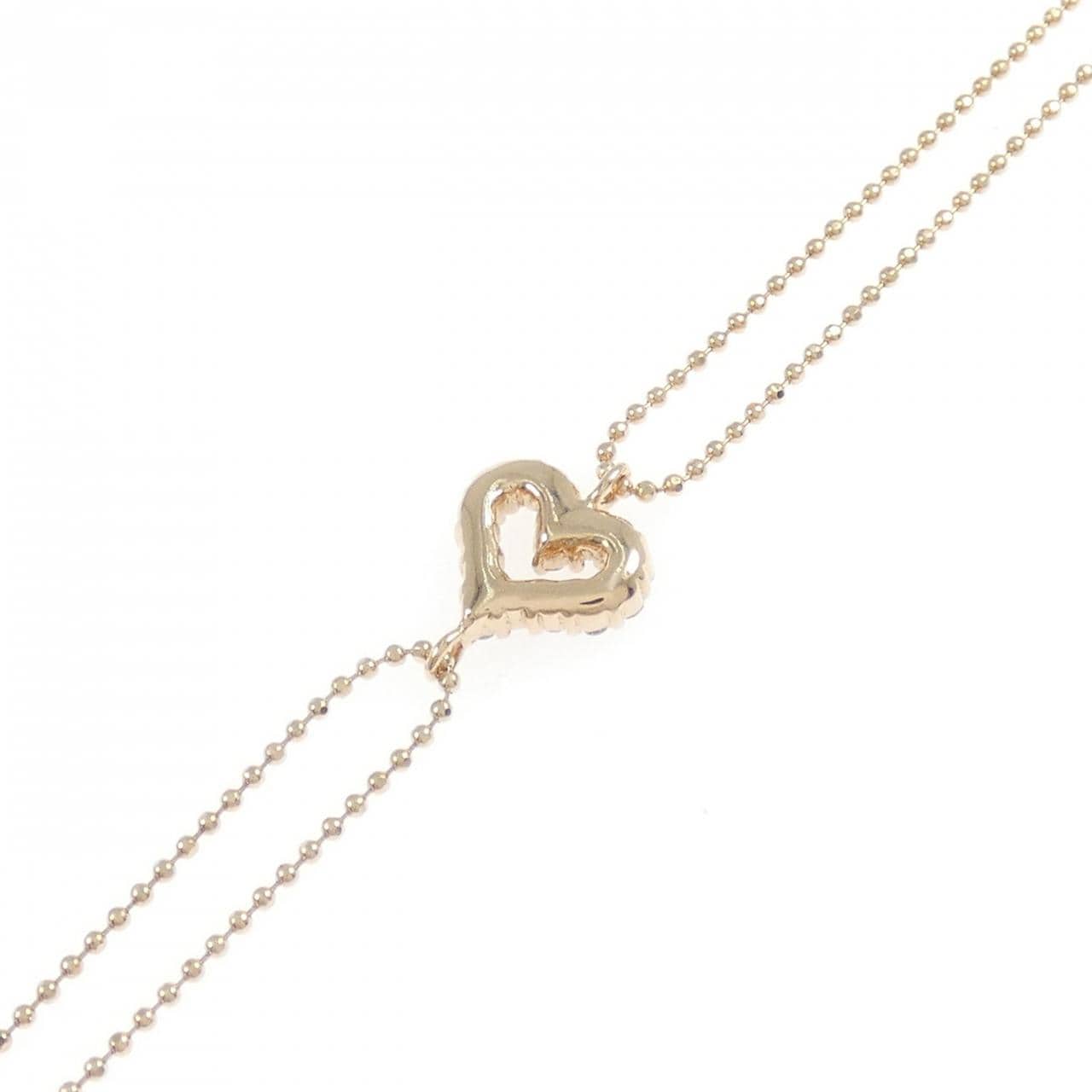 K14PG ハート ダイヤモンド ブレスレット 0.20CT