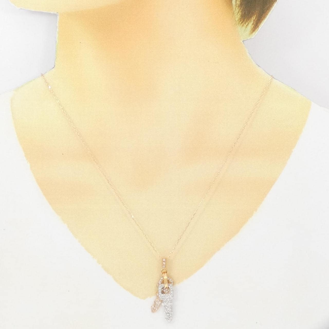 K18PG/K18WG ダイヤモンド ネックレス 0.50CT