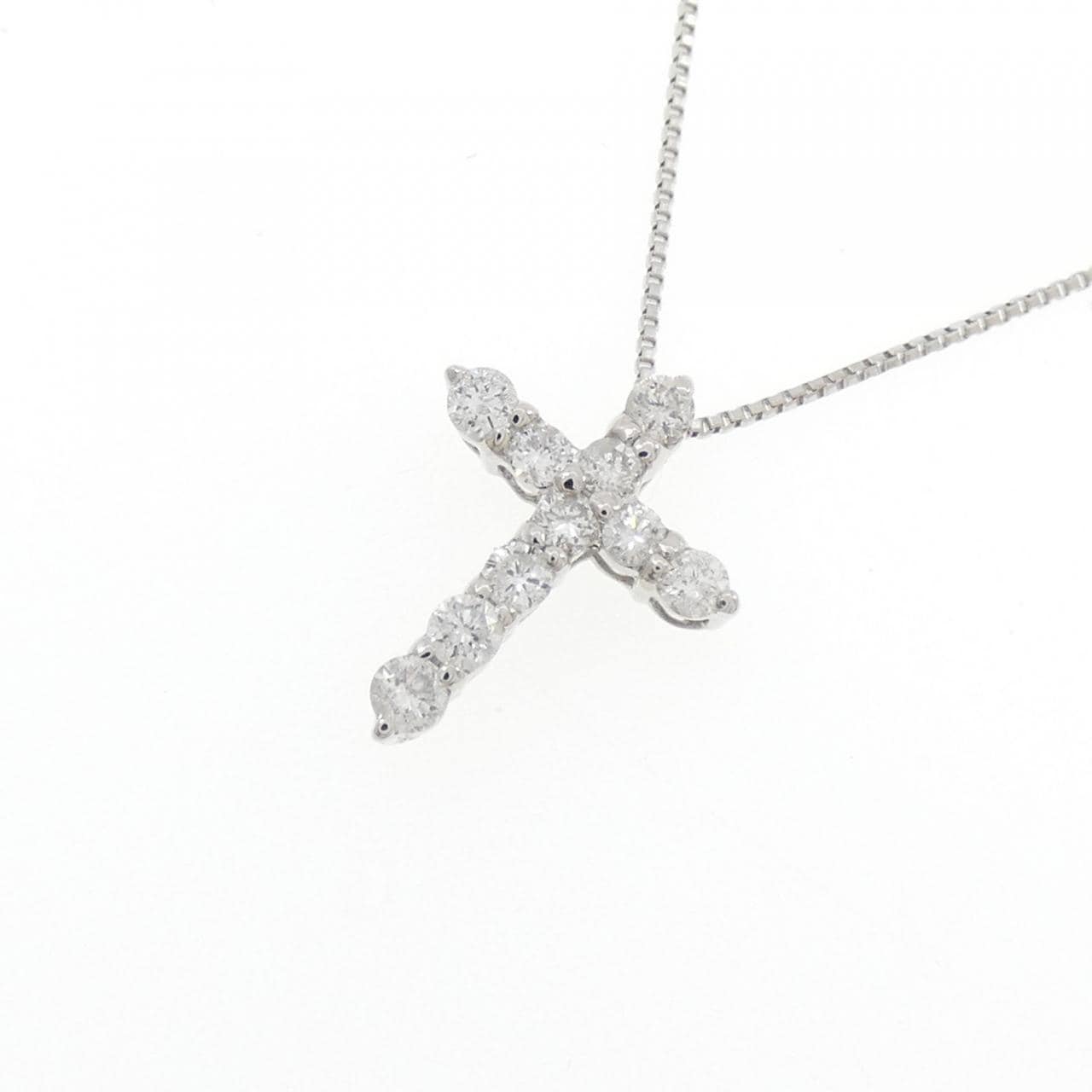 PT900/PT850 クロス ダイヤモンド ネックレス 0.30CT