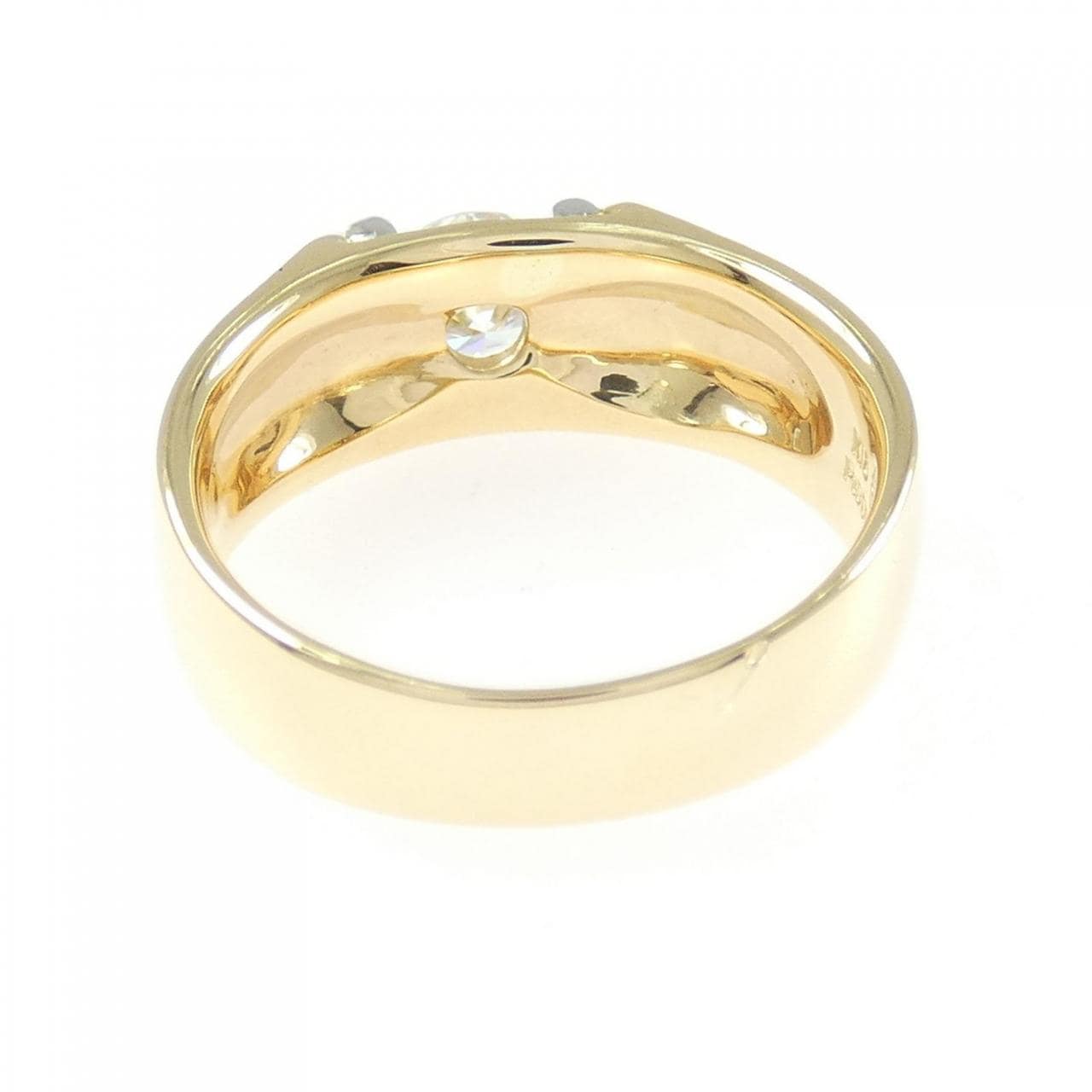 K18YG/PT900 ダイヤモンド リング 0.58CT