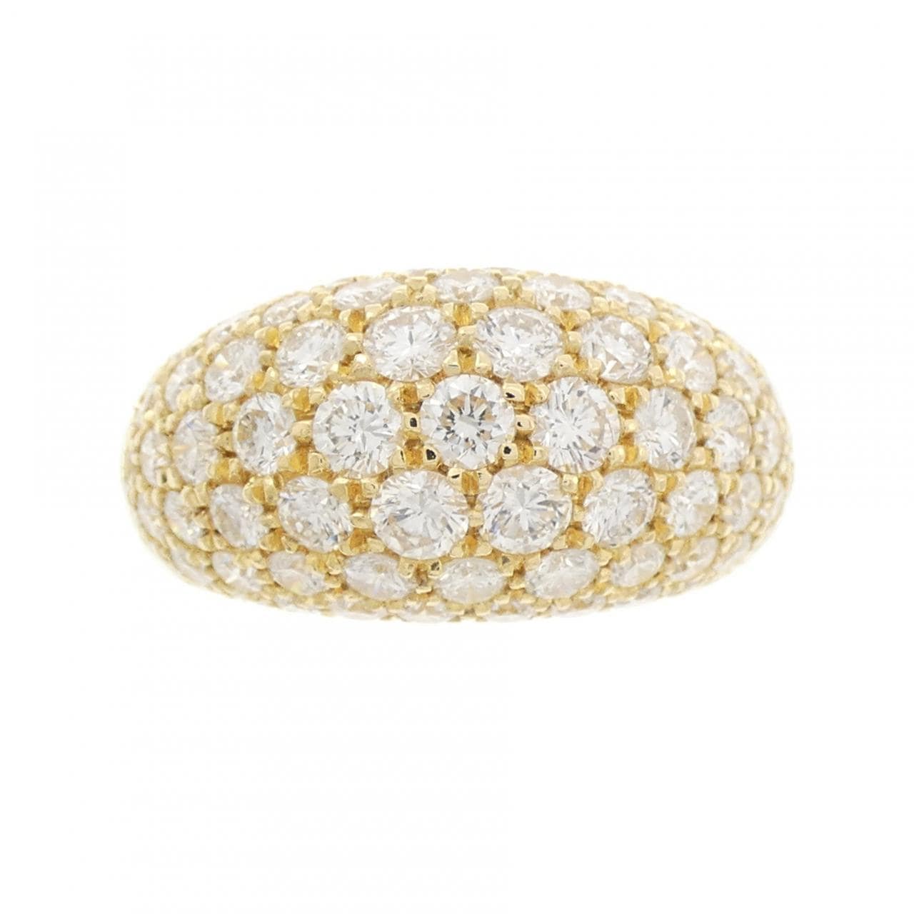 K18YG パヴェ ダイヤモンド リング 3.00CT