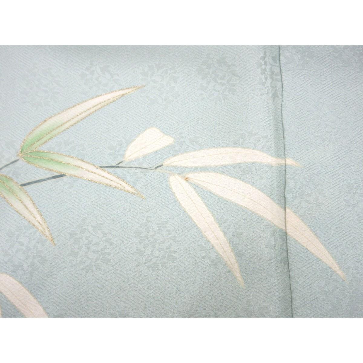 【未使用品】訪問着　吉川染匠　友禅金彩加工　刺繍入り絞り加工
