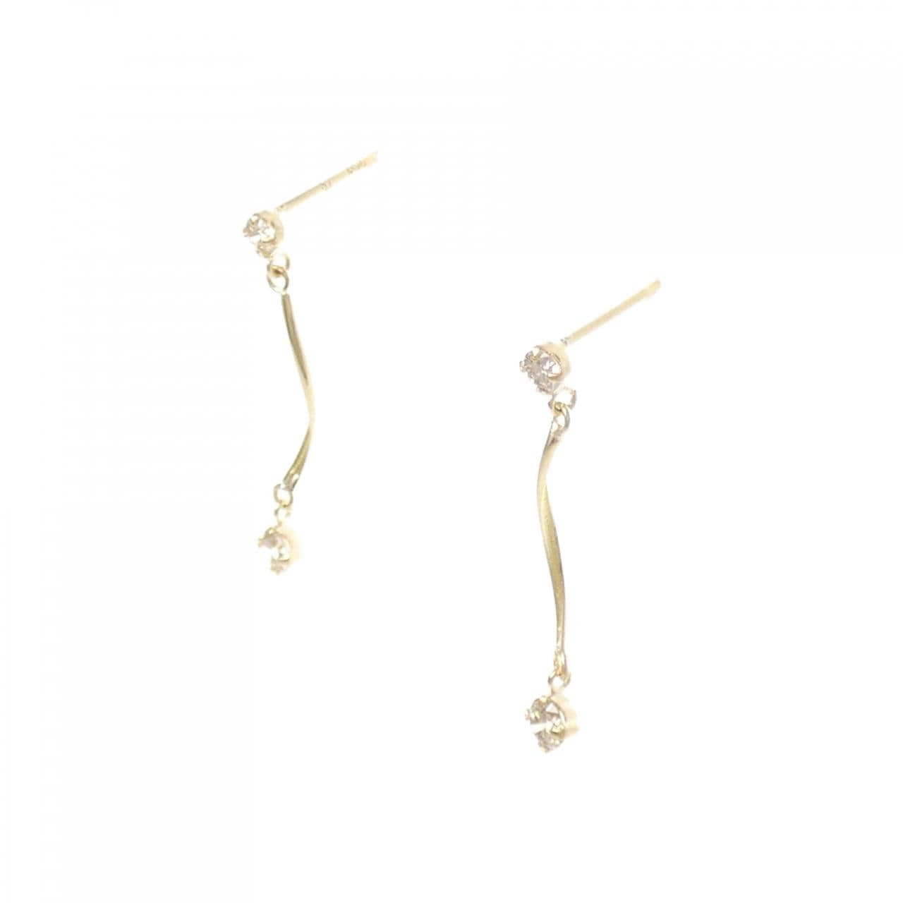 K18YG ダイヤモンド ピアス 0.2CT