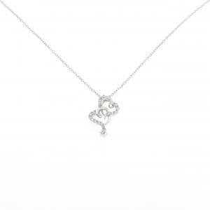 K18WG ハート ダイヤモンド ネックレス 0.10CT