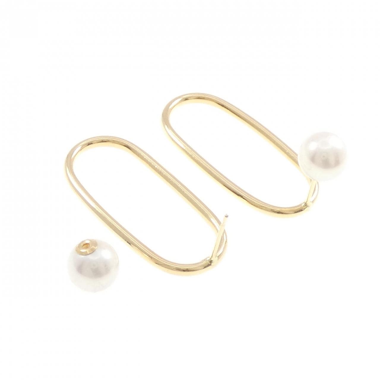 【新品】K18YG アコヤパール ピアス 7.6mm