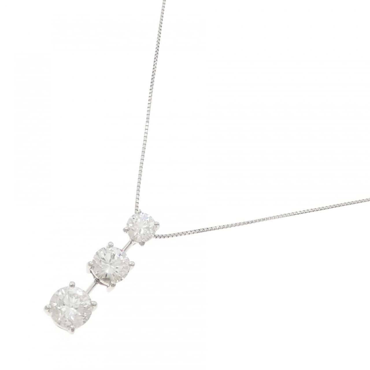 PT900/PT850 ダイヤモンド ネックレス 3.117CT F-G SI2-I1 VG-GOOD