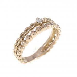 K18PG ダイヤモンド ピンキーリング 0.03CT