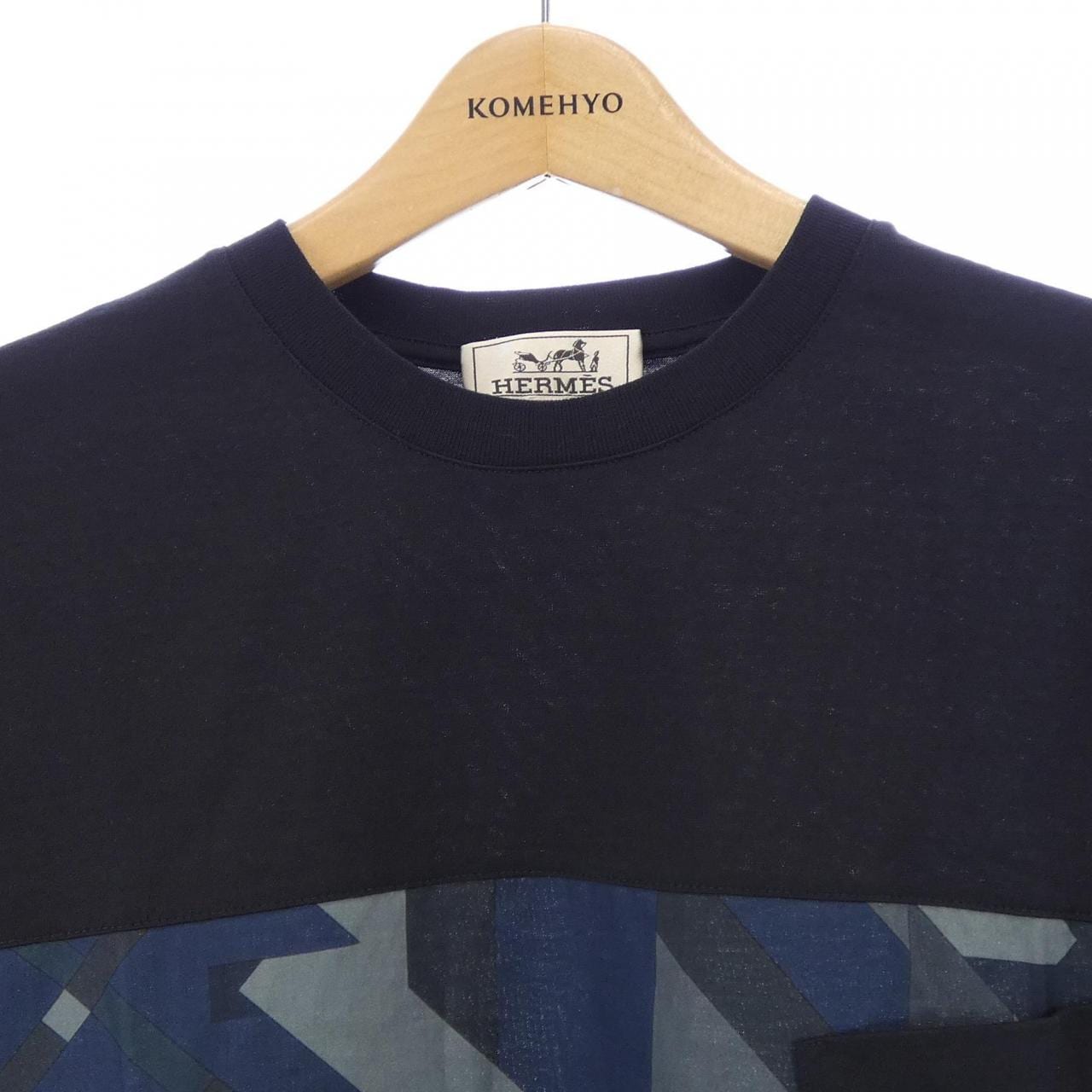 エルメス HERMES プリントストライプポケット *31-5758. Tシャツ