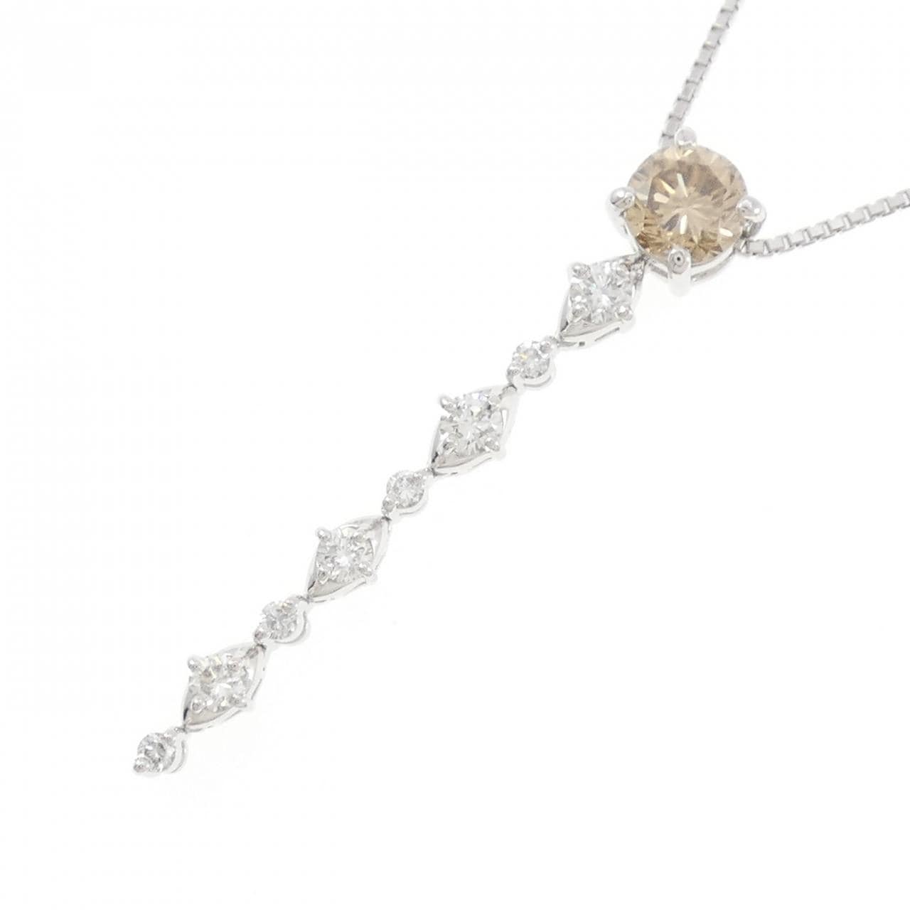 PT900/K18WG ダイヤモンド ネックレス 1.023CT
