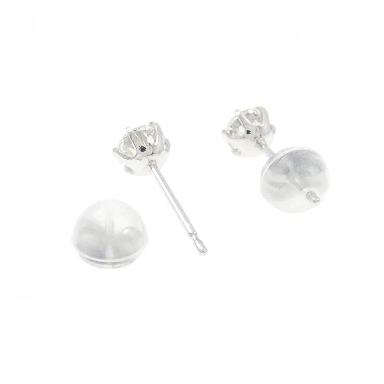 PT900 ソリティア ダイヤモンド ピアス 0.50CT