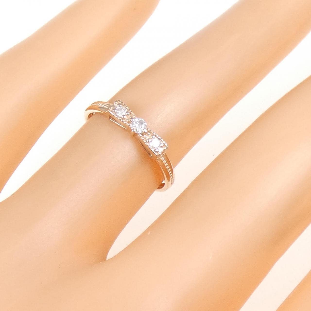 K10PG リボン ダイヤモンド リング