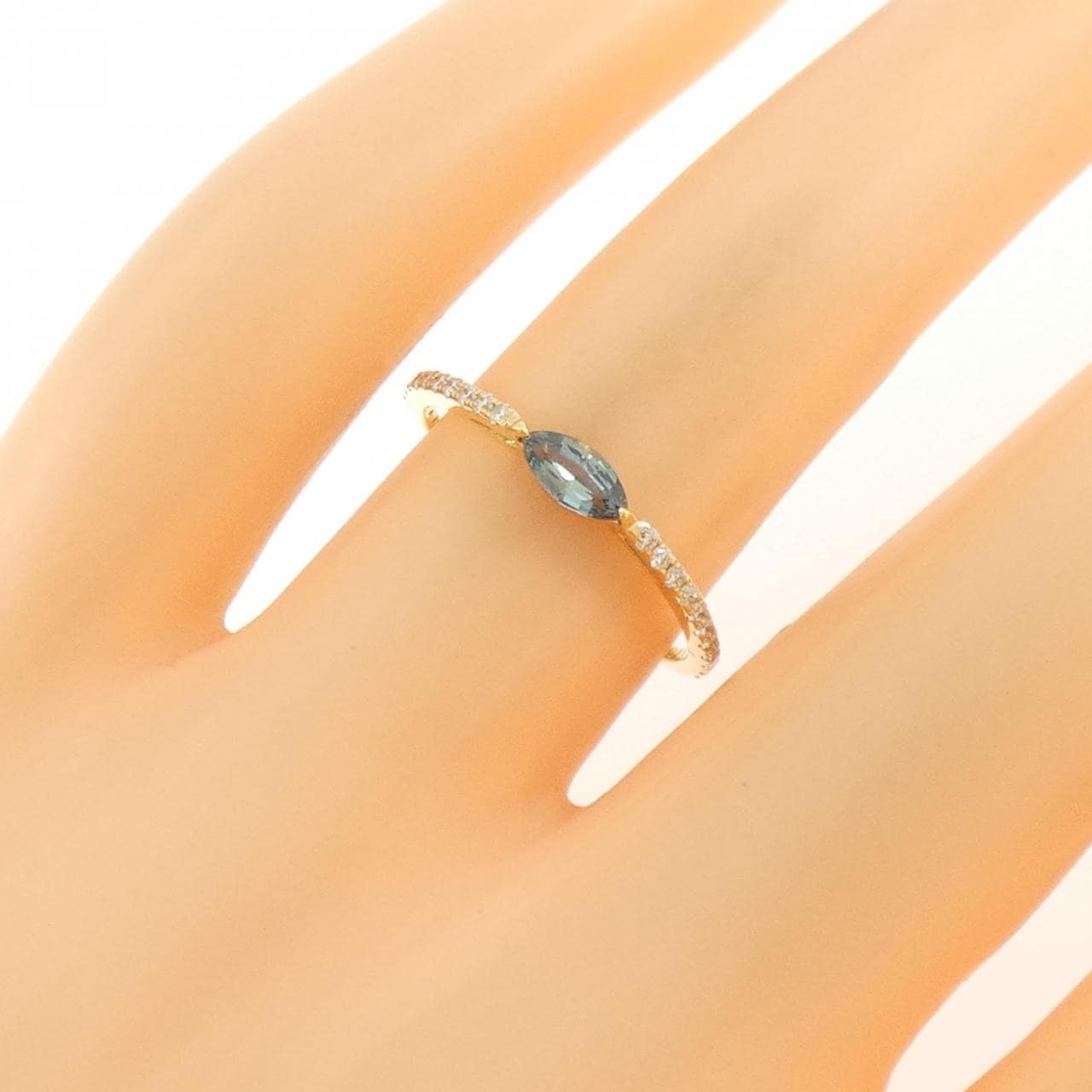 K18YG アレキサンドライト リング 0.23CT