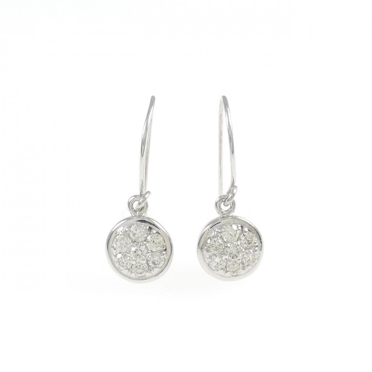 K10WG ダイヤモンド ピアス 0.20CT