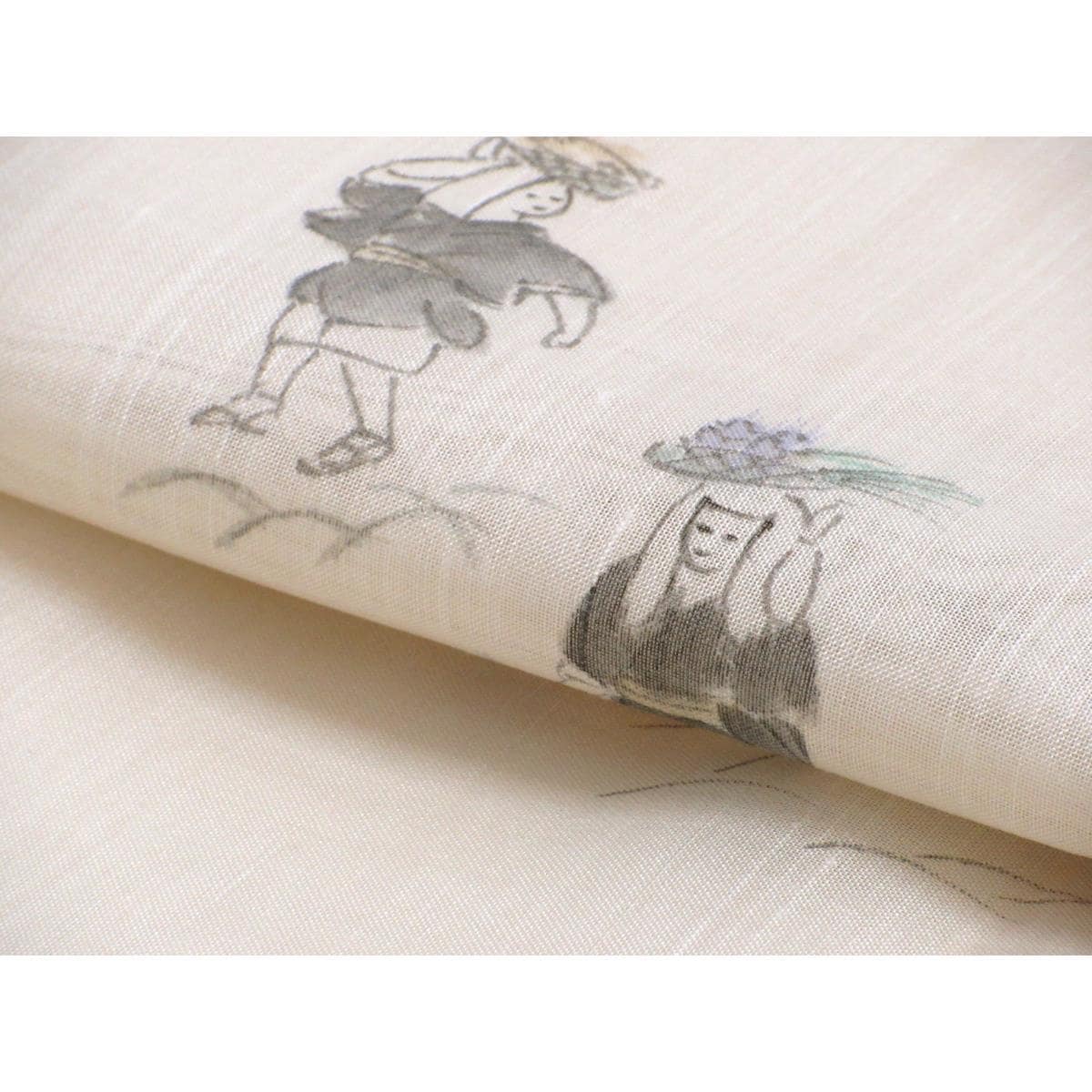 【未使用品】単衣　紗紬織　訪問着　友禅加工