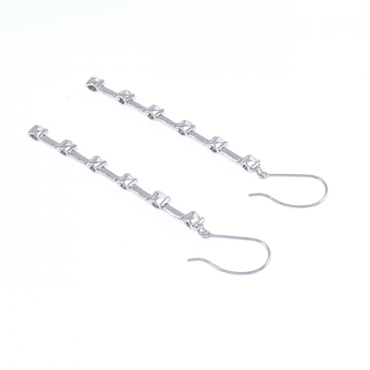 K18WG/K14WG ダイヤモンド ピアス 0.72CT