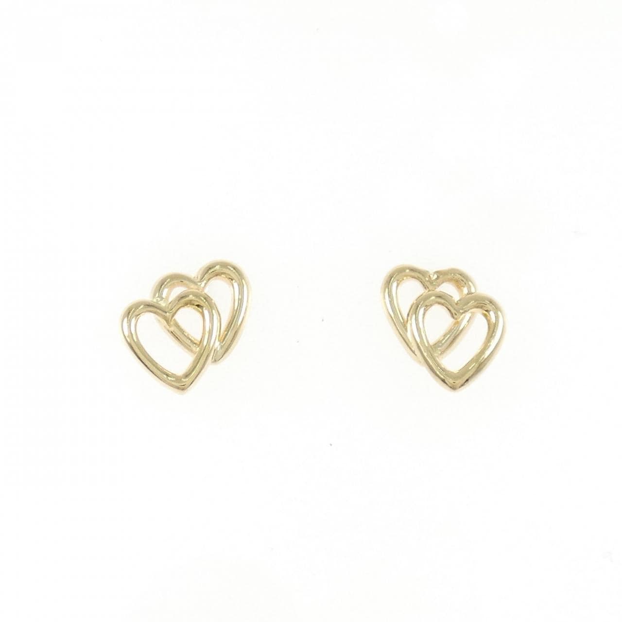 K18YG ハート ピアス