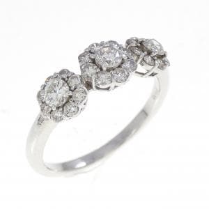PT900 フラワー ダイヤモンド リング 0.67CT