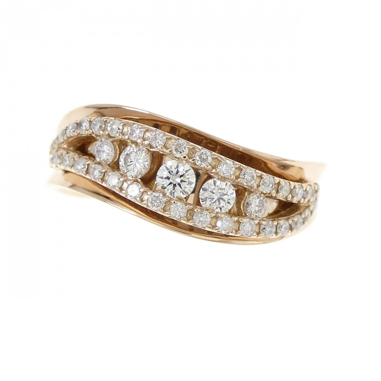 K18PG ダイヤモンド リング 0.35CT