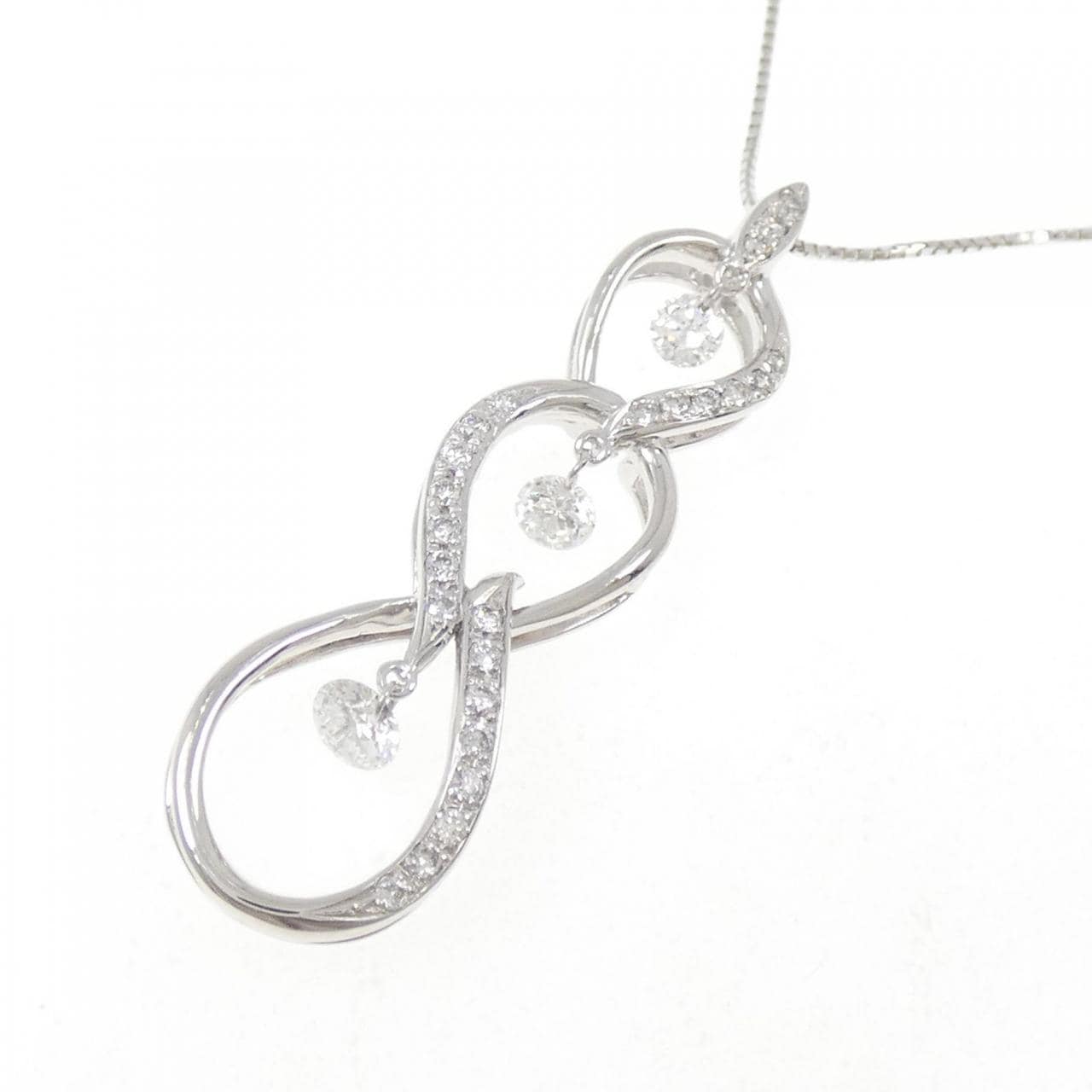 K18WG ダイヤモンド ネックレス 0.70CT