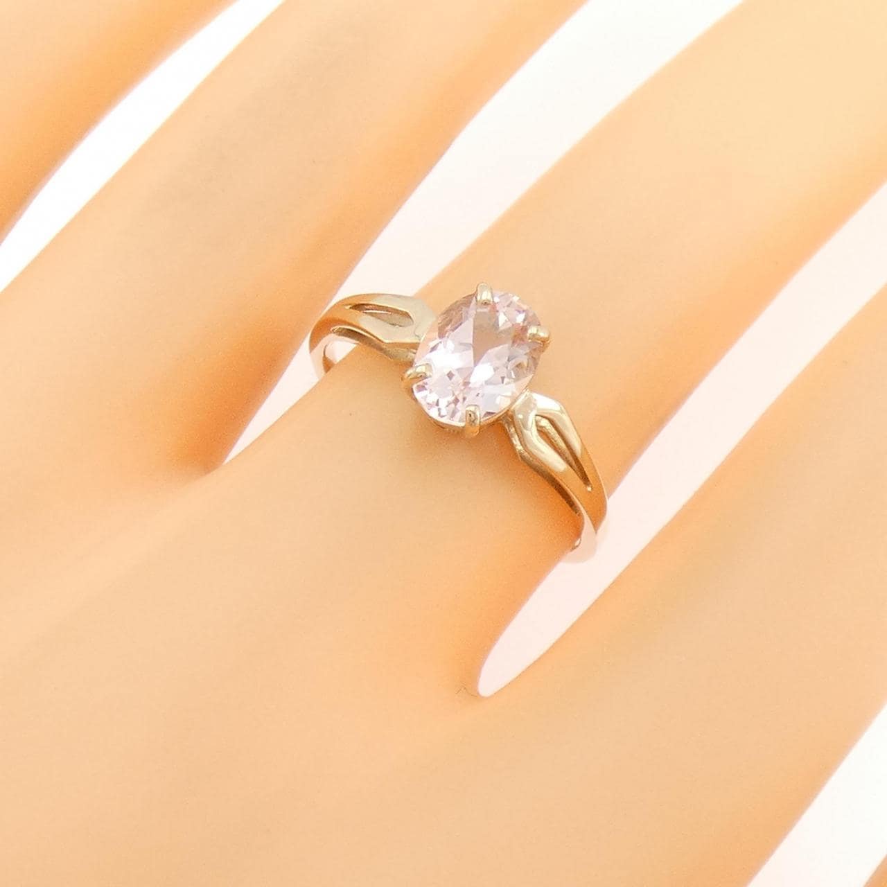 K18PG モルガナイト リング 1.00CT