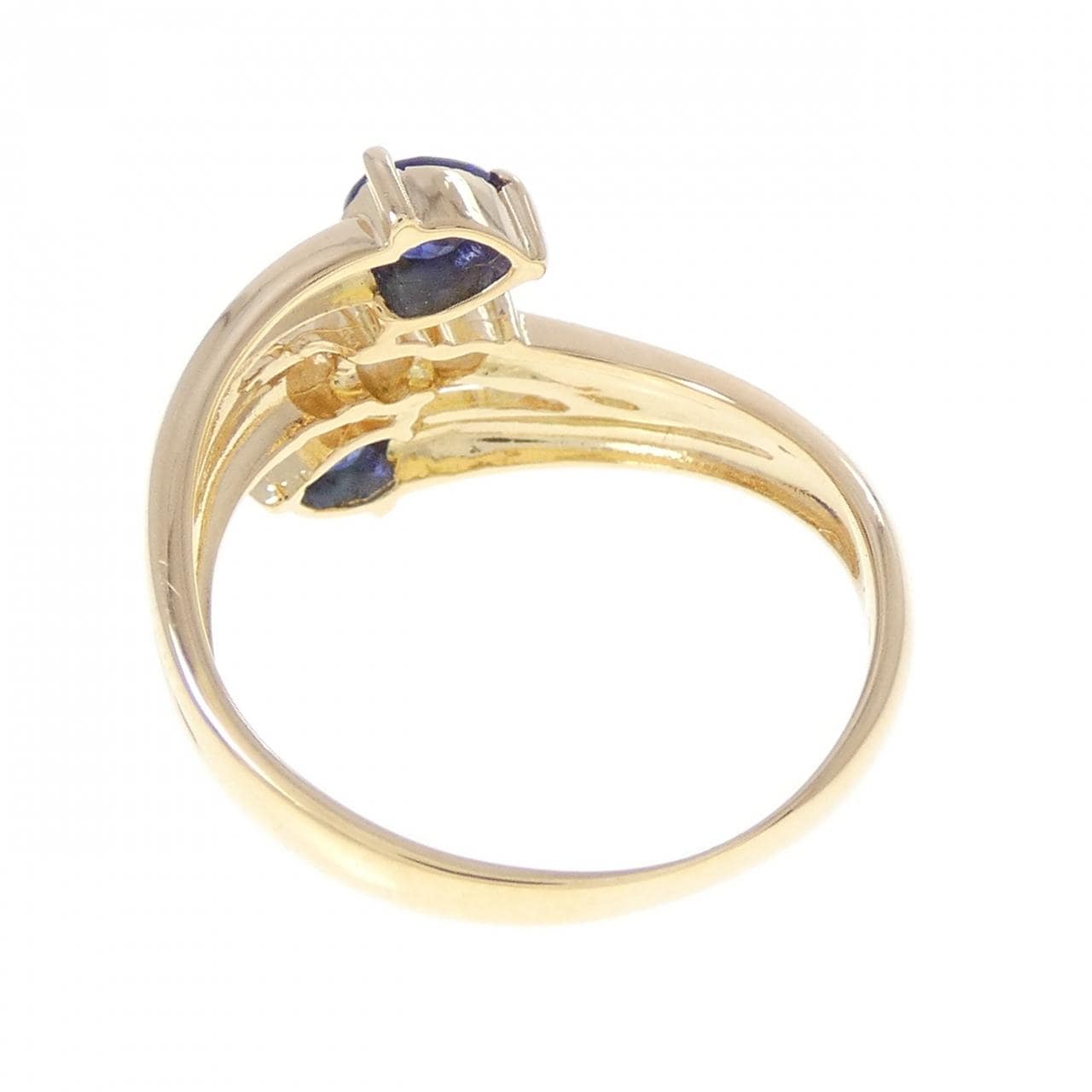 K18YG サファイヤ リング 0.45CT