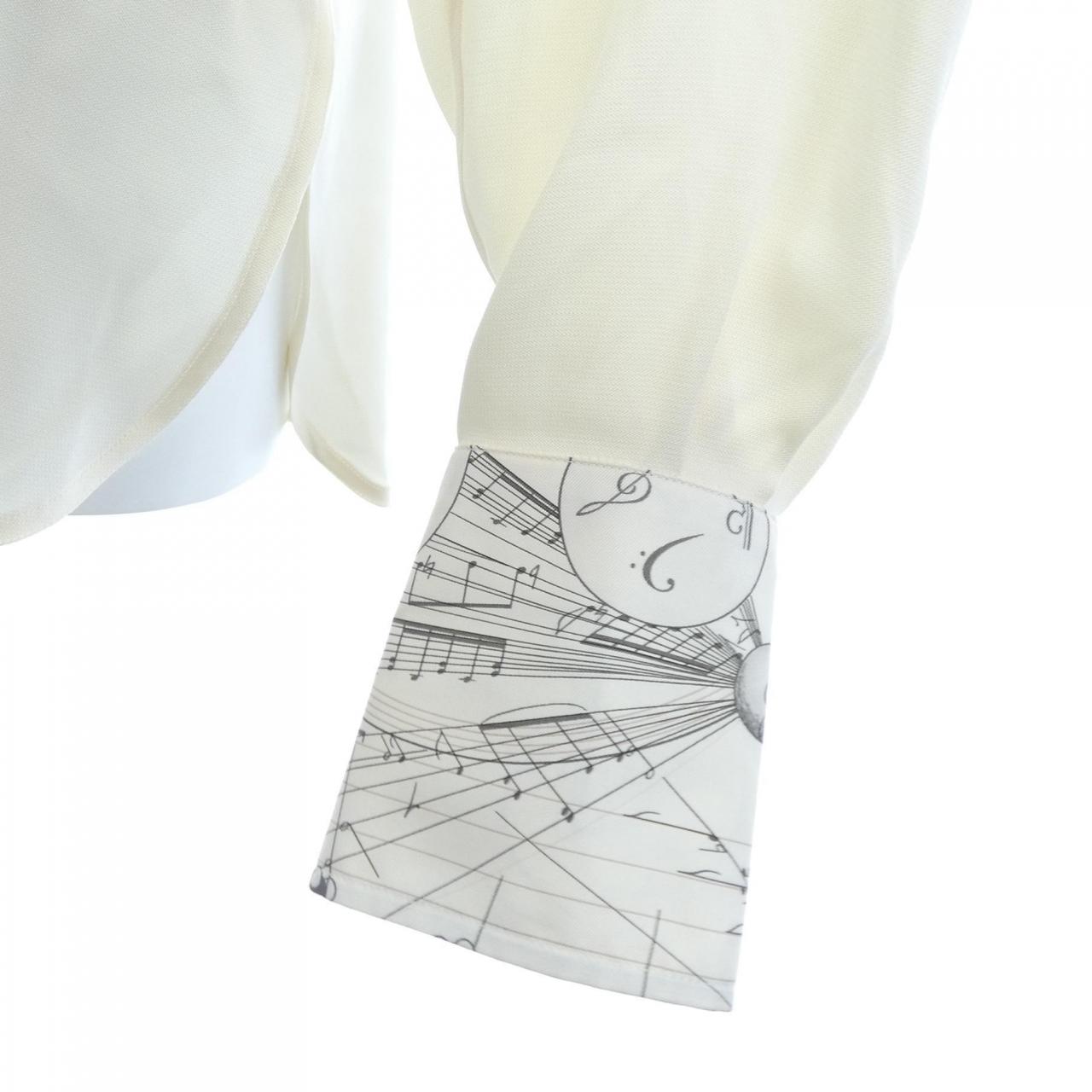 【ヴィンテージ】エルメス HERMES LA MUSIQUE DES SPHERES ツイルレーヌ. シャツ