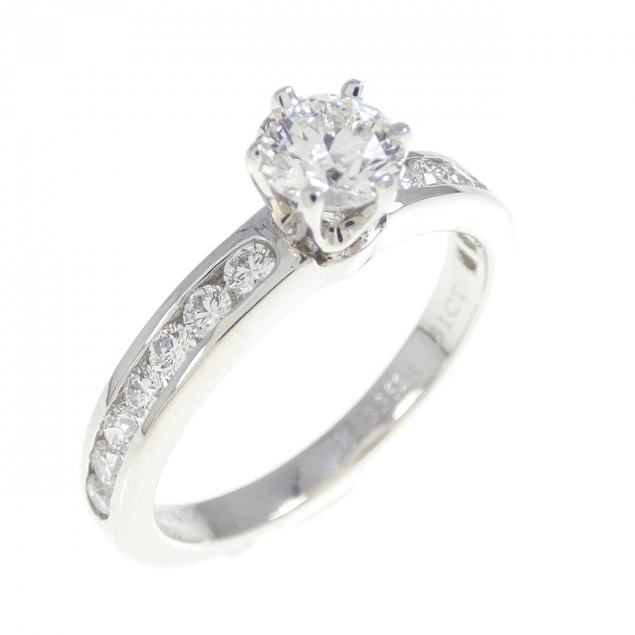 ティファニー ソリティア チャネルセッティング リング 0.31CT I VVS1 3EXT