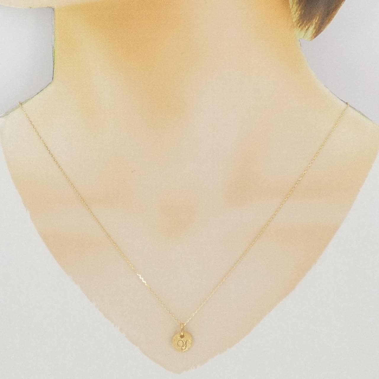 K18YG イニシャルY ネックレス