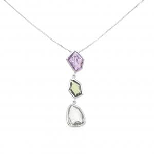 K18WG Sapphire Necklace 3.63CT