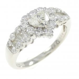 【新品】PT ハート ダイヤモンド リング 0.33CT