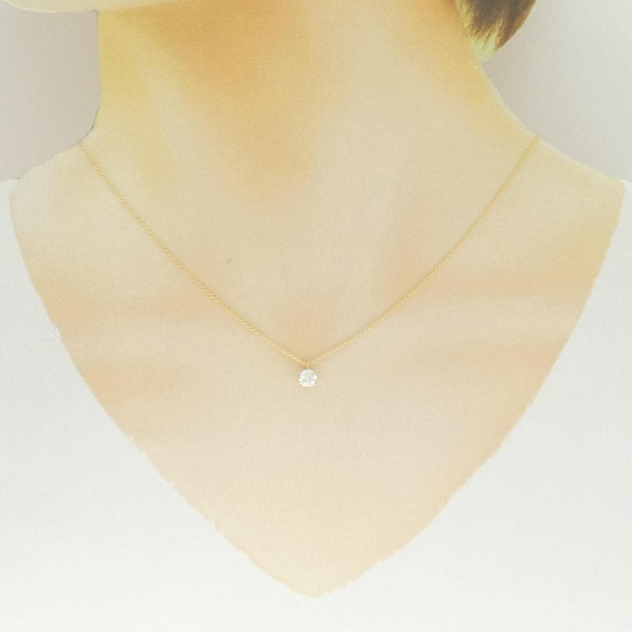 【リメイク】K18YG ダイヤモンド ネックレス 0.342CT E VS1 EXT H&C