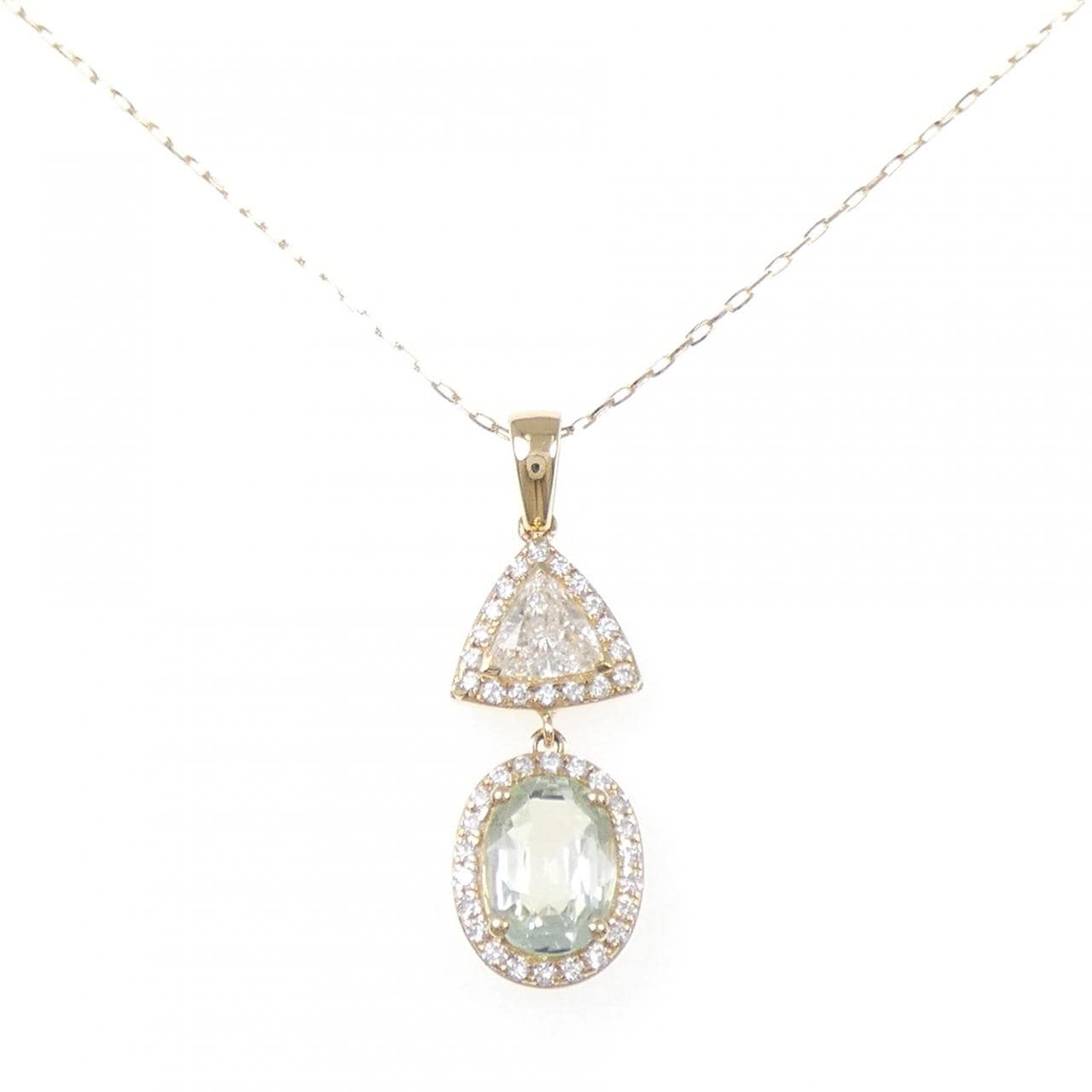 【新品】K18YG トルマリン ネックレス 0.91CT