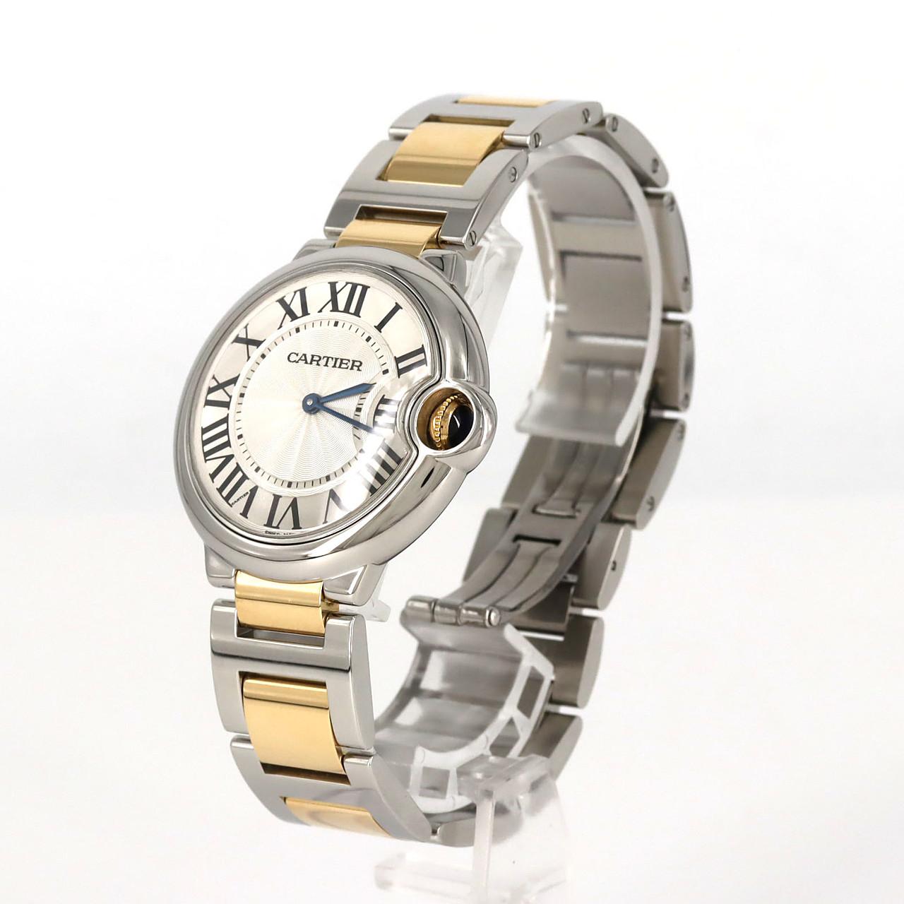 カルティエ バロンブルーMM コンビ W69008Z3 SSxYG クォーツ