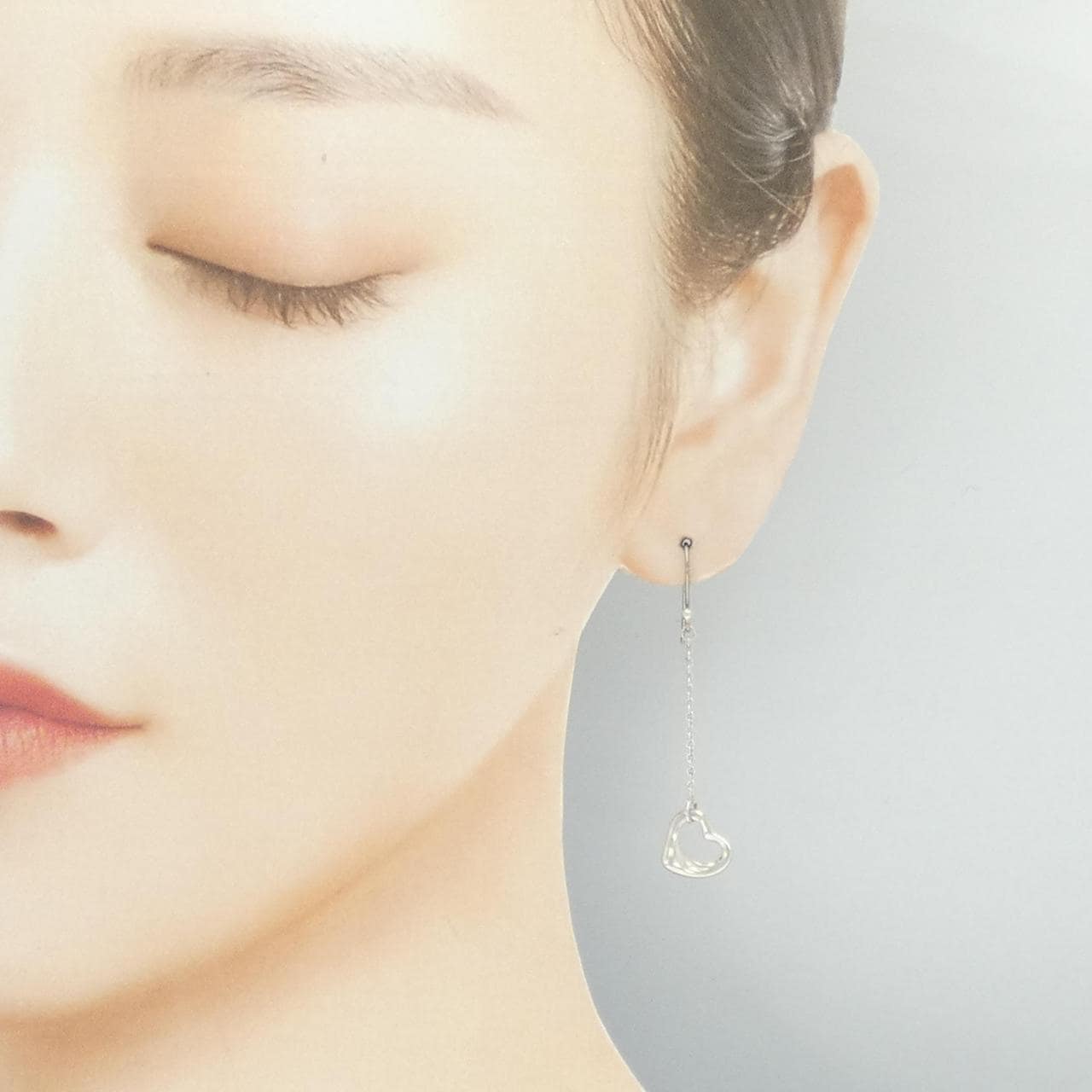 ティファニー オープンハート ドロップ ピアス