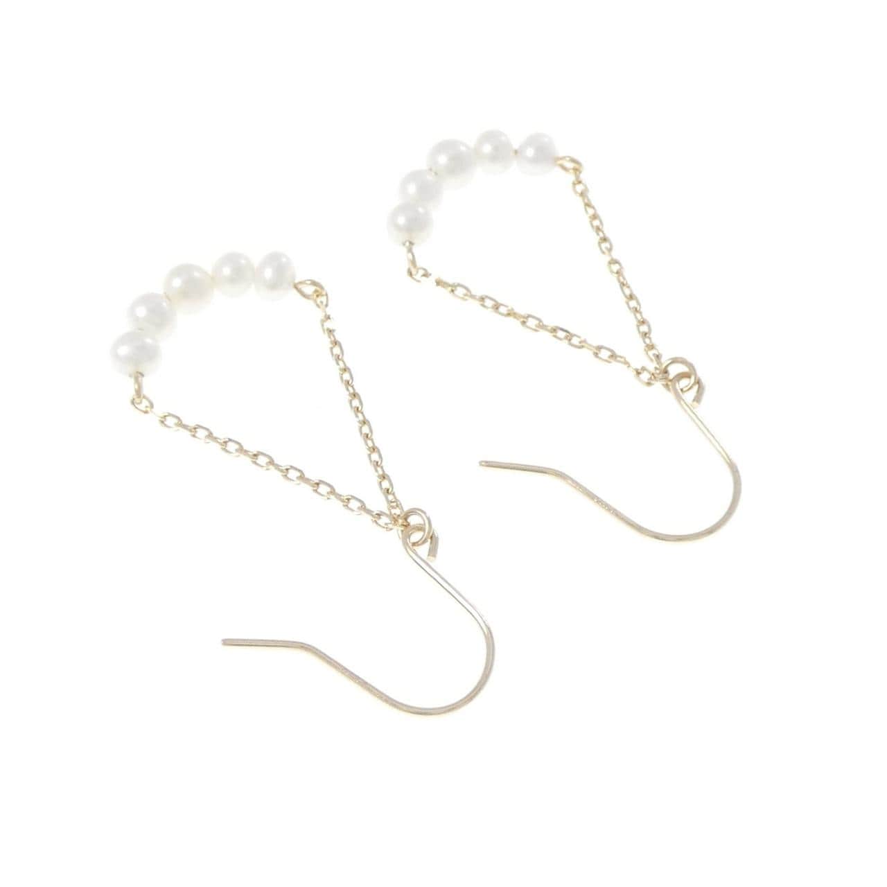 K10YG 淡水パール ピアス